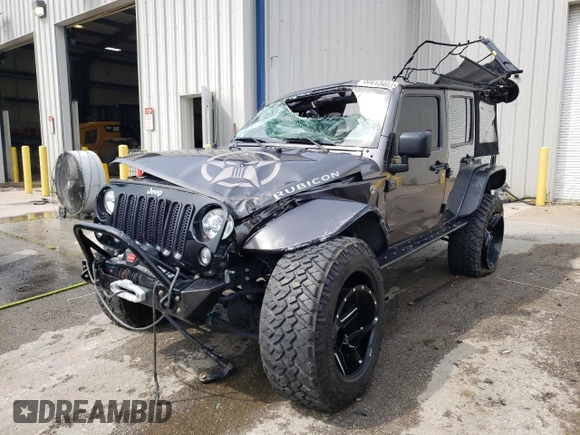 2016 Jeep Wrangler Unlimited Rubicon Hard Rock with VIN 1C4BJWFG4GL188382, listed as a Copart auction lot 60615403 with 39,629 mi miles and Salvage Title. Bid and sale history available at carsss.com. Image 1.