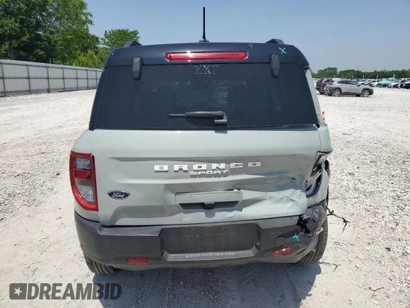 2022 Ford Bronco Sport Outer Banks with VIN 3FMCR9C67NRE27217, listed as a Copart auction lot 57079945 with 24,145 mi miles and Salvage title. Bid and sale history available at DreamBid. Image 6.