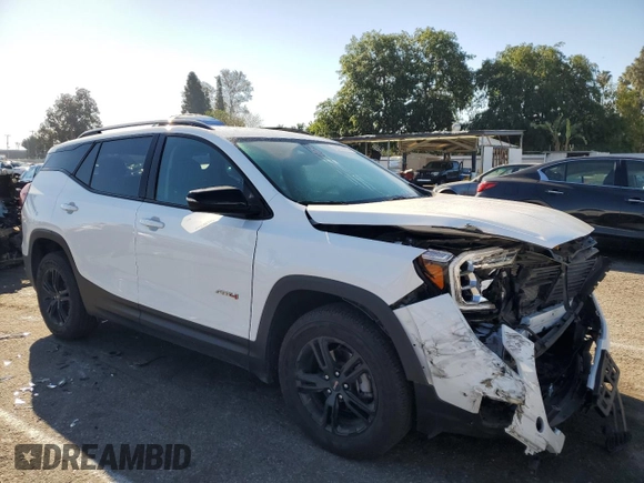 2024 GMC Terrain AT4 with VIN 3GKALYEG8RL171132, listed as a Copart auction lot 50176485 with 25,163 mi miles and Salvage Title. Bid and sale history available at DreamBid. Image 4.