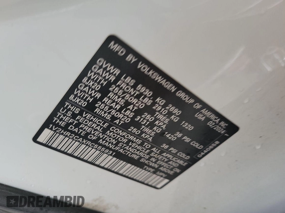 2024 Volkswagen Atlas SE с VIN 1V2HR2CAXRC555931, выставлен на аукционе IAAI как лот 42791731 с пробегом 26 459 миль миль и . История ставок и продаж доступна на DreamBid. Изображение 22.
