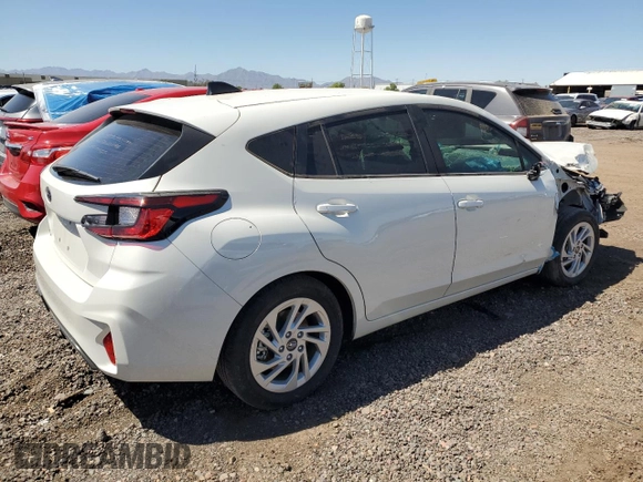 2024 Subaru Impreza with VIN JF1GUABC6R8336174, listed as a Copart auction lot 52231005 with 33,628 mi miles and Salvage Title. Bid and sale history available at carsss.com. Image 3.