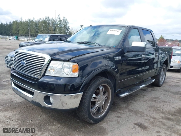 2007 Ford F-150 XLT with VIN 1FTPW12V87FA08267, listed as a IAAI auction lot 41949314 with 96,692 mi miles. Bid and sale history available at carsss.com. Image 2.