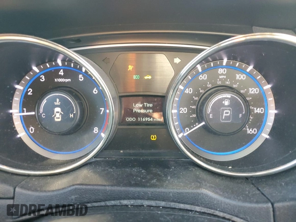 2012 Hyundai Sonata Limited with VIN 5NPEC4AC0CH329222, listed as a Copart auction lot 53331295 with 116,954 mi miles and Salvage Title. Bid and sale history available at carsss.com. Image 9.