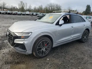 2020 Audi Q8 Premium Plus with VIN WA1EVAF18LD026592, listed as a Copart auction lot 86653954 with 0 mi miles and Salvage Title. Bid and sale history available at carsss.com. Image 1.