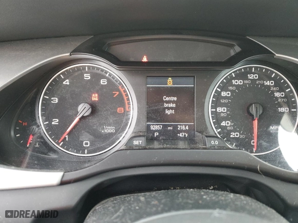 2011 Audi A4 2.0T Premium Plus with VIN WAUFFAFL8BA094963, listed as a Copart auction lot 86050884 with 92,857 mi miles and Salvage Title. Bid and sale history available at carsss.com. Image 9.