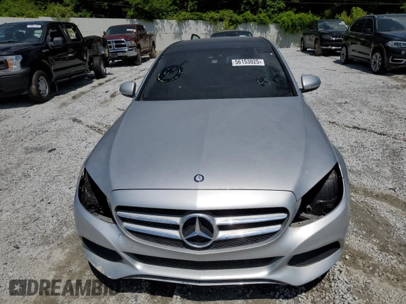 2015 Mercedes-Benz C 300 with VIN 55SWF4JB1FU077291, listed as a Copart auction lot 56153025 with 62,000 mi miles and Clean Title. Bid and sale history available at DreamBid. Image 5.