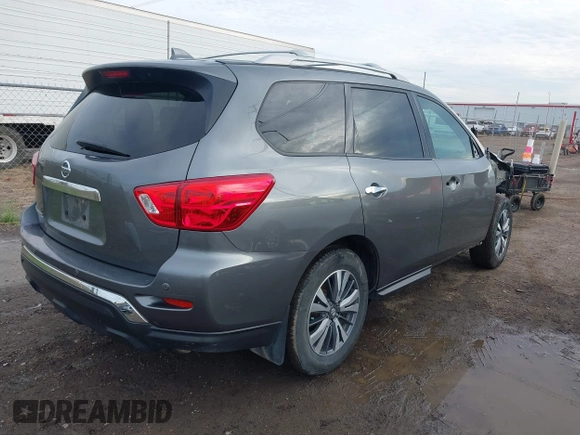 2020 Nissan Pathfinder S with VIN 5N1DR2AN9LC617344, listed as a IAAI auction lot 41368530 with 64,544 mi miles. Bid and sale history available at carsss.com. Image 4.