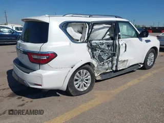 2023 Nissan Armada SV with VIN JN8AY2AD9P9692845, listed as a IAAI auction lot 42213250 with 59,880 mi miles and . Bid and sale history available at DreamBid. Image 4.