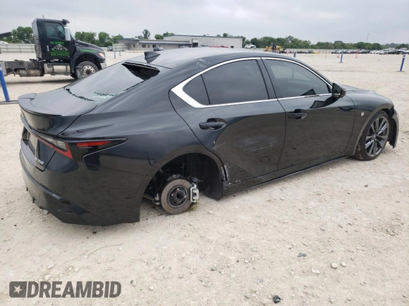 2024 Lexus IS 350 F Sport with VIN JTHGZ1B29R5079076, listed as a Copart auction lot 55539765 with 15,778 mi miles and Salvage title. Bid and sale history available at DreamBid. Image 3.