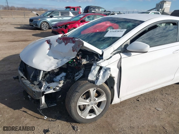2013 Hyundai Elantra Coupe GS with VIN KMHDH6AE2DU023345, listed as a IAAI auction lot 41685816 with 1 mi miles. Bid and sale history available at carsss.com. Image 6.