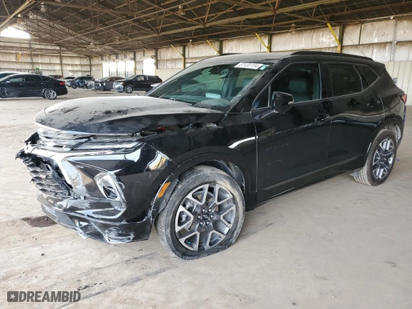 2023 Chevrolet Blazer RS with VIN 3GNKBERS1PS100641, listed as a Copart auction lot 87432734 with 32,217 mi miles and Salvage Title. Bid and sale history available at carsss.com. Image 1.