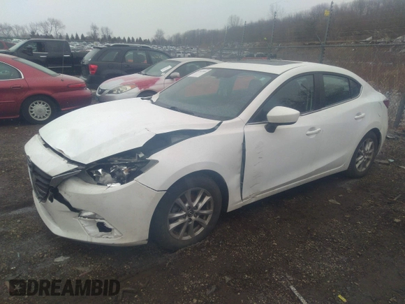 2014 Mazda 3 i Grand Touring with VIN JM1BM1W77E1186757, listed as a IAAI auction lot 32547091 with 120,789 mi miles and . Bid and sale history available at carsss.com. Image 2.