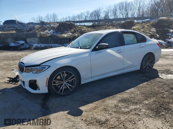 2020 BMW 3 Series M340i xDrive with VIN WBA5U9C08LFH80325, listed as a Copart auction lot 47412155 with Not Provided miles and Salvage Title. Bid and sale history available at DreamBid. Image 1.