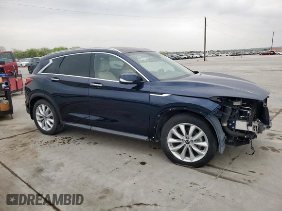 2019 Infiniti QX50 Luxe z VIN 3PCAJ5M30KF111736, wystawiony jako Copart lot #51330965 z przebiegiem 34 320 mil mil oraz Czysty tytuł • Clean title. Historia ofert i sprzedaży dostępna na DreamBid. Obrazek 4.
