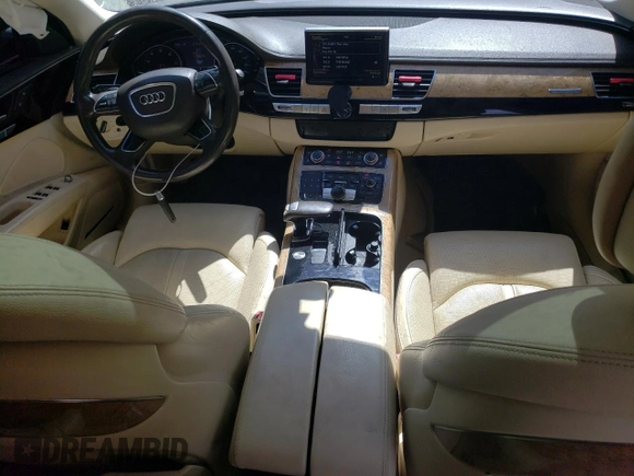 2012 Audi A8 L with VIN WAURVAFD3CN024063, listed as a Copart auction lot 81508834 with 92,002 mi miles and Salvage Title. Bid and sale history available at carsss.com. Image 8.