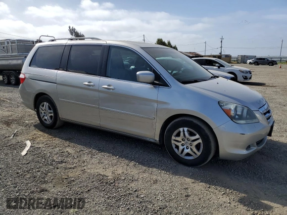 2007 Honda Odyssey EX-L with VIN 5FNRL38637B095559, listed as a Copart auction lot 53681605 with 184,605 mi miles and Salvage Title. Bid and sale history available at carsss.com. Image 4.
