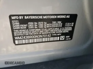 2022 MINI Countryman Cooper with VIN WMZ43BR00N3N70142, listed as a Copart auction lot 86846004 with 38,921 mi miles and Clean title. Bid and sale history available at DreamBid. Image 12.
