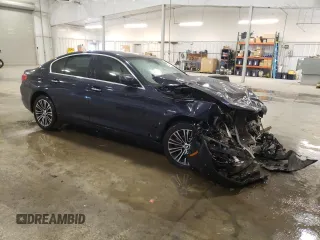 2018 BMW 5 Series 530e xDrive with VIN WBAJB1C50JB084044, listed as a Copart auction lot 53047185 with Not Provided miles and Salvage Title. Bid and sale history available at carsss.com. Image 4.