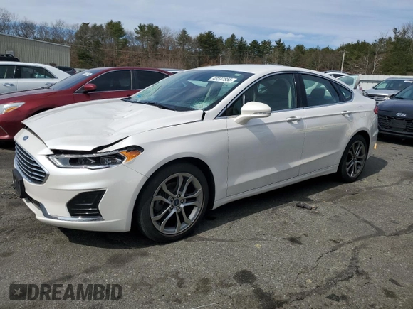 2019 Ford Fusion SEL with VIN 3FA6P0CD4KR224756, listed as a Copart auction lot 49507855 with 56,785 mi miles and Salvage Title. Bid and sale history available at carsss.com. Image 1.