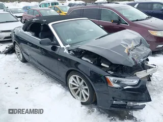 2015 Audi A5 Premium Plus z VIN WAUMFAFH1FN001766, wystawiony jako IAAI lot #41583553 z przebiegiem Nie podano mil oraz . Historia ofert i sprzedaży dostępna na DreamBid. Obrazek 1.