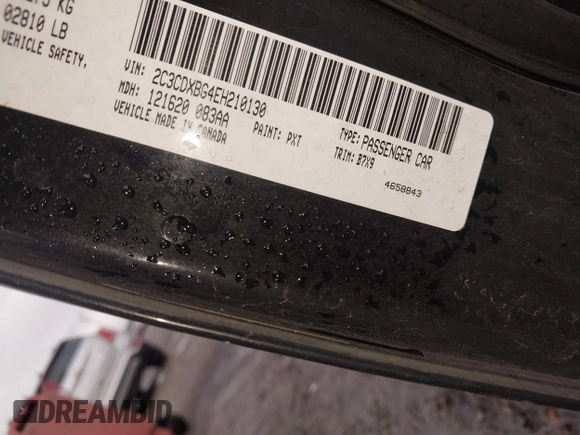 2014 Dodge Charger SE with VIN 2C3CDXBG4EH210130, listed as a IAAI auction lot 40908216 with Not Provided miles and . Bid and sale history available at DreamBid. Image 9.