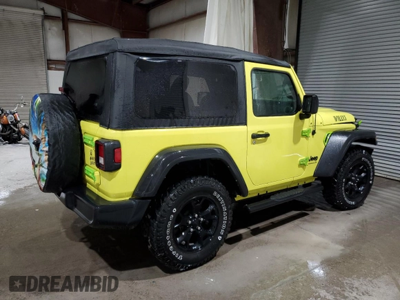 2022 Jeep Wrangler Sport S with VIN 1C4GJXAG0NW249533, listed as a Copart auction lot 45987715 with 29,364 mi miles and Salvage title. Bid and sale history available at DreamBid. Image 3.