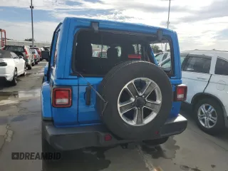 2022 Jeep Wrangler Unlimited Sahara z VIN 1C4HJXEG3NW246088, wystawiony jako Copart lot #74558574 z przebiegiem Nie podano mil oraz Nie do naprawy • Non repairable. Historia ofert i sprzedaży dostępna na DreamBid. Obrazek 6.