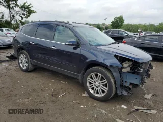2015 Chevrolet Traverse LT with VIN 1GNKRGKD3FJ156082, listed as a Copart auction lot 56912825 with 123,875 mi miles and Salvage title. Bid and sale history available at DreamBid. Image 4.