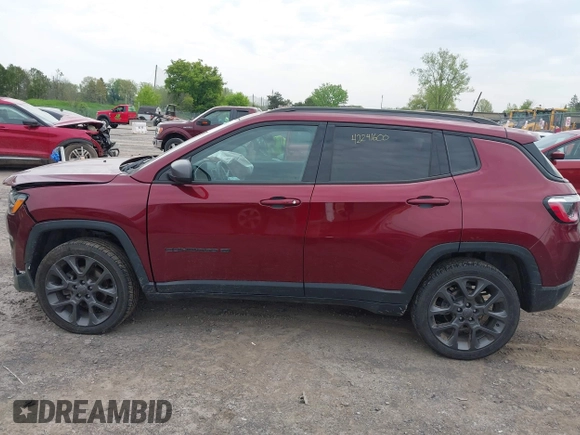 2021 Jeep Compass 80th Anniversary with VIN 3C4NJDEB9MT551945, listed as a IAAI auction lot 42241600 with 33,020 mi miles and . Bid and sale history available at DreamBid. Image 14.
