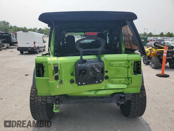 2018 Jeep Wrangler Unlimited Sport z VIN 1C4HJXDG5JW320526, wystawiony jako Copart lot #58425305 z przebiegiem 118 603 mil mil oraz Szkoda całkowita • Salvage title. Historia ofert i sprzedaży dostępna na DreamBid. Obrazek 6.