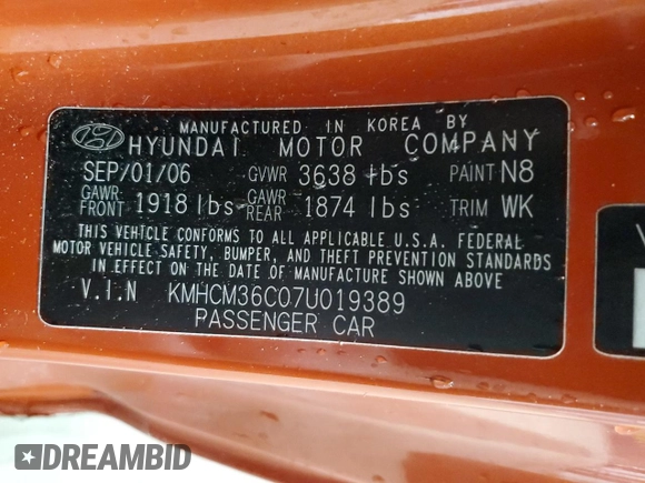 2007 Hyundai Accent GS with VIN KMHCM36C07U019389, listed as a Copart auction lot 47755665 with 111,345 mi miles and Salvage Title. Bid and sale history available at carsss.com. Image 15.