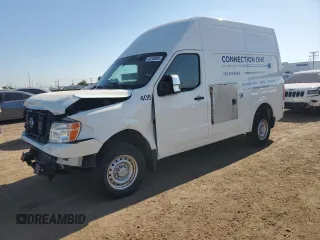 2021 Nissan NV S with VIN 1N6AF0LY2MN801216, listed as a Copart auction lot 62350985 with 61,591 mi miles and Salvage title. Bid and sale history available at DreamBid. Image 1.