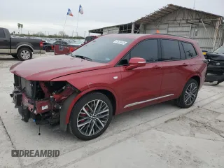 2023 Cadillac XT6 AWD Sport with VIN 1GYKPGRS5PZ221207, listed as a Copart auction lot 41876425 with 23,193 mi miles and Salvage Title. Bid and sale history available at carsss.com. Image 1.