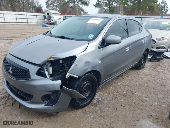 2020 Mitsubishi Mirage G4 ES with VIN ML32F3FJ9LHF08407, listed as a IAAI auction lot 41380079 with 57,292 mi miles. Bid and sale history available at carsss.com. Image 18.