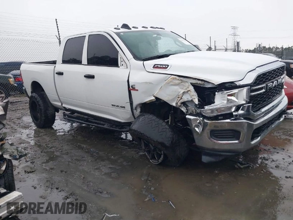 2020 Ram 2500 Tradesman with VIN 3C6UR5CL0LG280648, listed as a IAAI auction lot 41571573 with 90,543 mi miles. Bid and sale history available at carsss.com. Image 1.