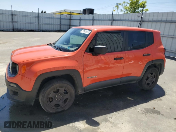 2018 Jeep Renegade Sport with VIN ZACCJBAB4JPH97693, listed as a Copart auction lot 55336235 with 115,268 mi miles and Clean title. Bid and sale history available at DreamBid. Image 1.