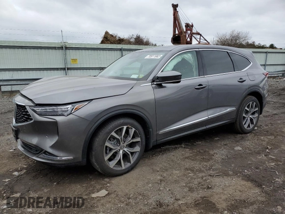 2022 Acura MDX w/Technology Package with VIN 5J8YE1H44NL052319, listed as a Copart auction lot 70911982 with 6,712 mi miles. Bid and sale history available at carsss.com. Image 1.