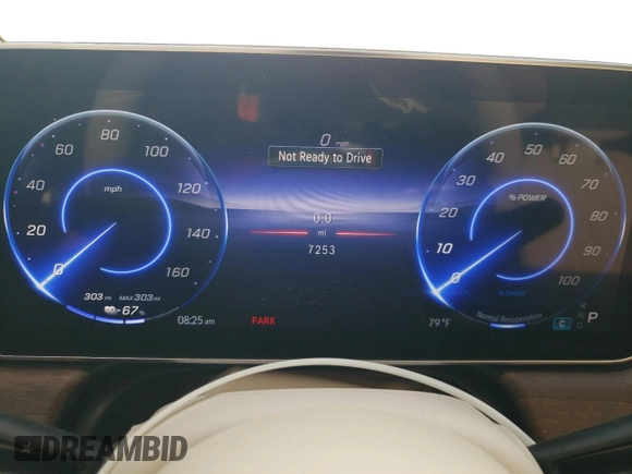 2023 Mercedes-Benz EQS with VIN W1KCG2DB9PA033976, listed as a Copart auction lot 70671834 with 7,253 mi miles and Salvage Title. Bid and sale history available at carsss.com. Image 9.