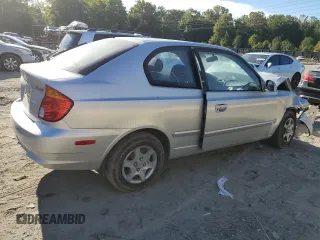 2003 Hyundai Accent GL with VIN KMHCG35C93U260712, listed as a Copart auction lot 75209844 with 0 mi miles and Salvage Title. Bid and sale history available at carsss.com. Image 3.