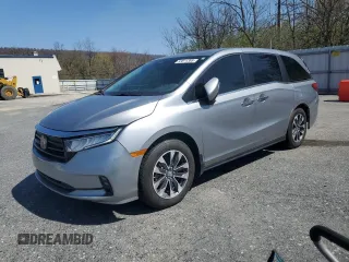 2022 Honda Odyssey EX-L with VIN 5FNRL6H73NB067462, listed as a Copart auction lot 53811365 with 44,182 mi miles and Salvage Title. Bid and sale history available at DreamBid. Image 1.