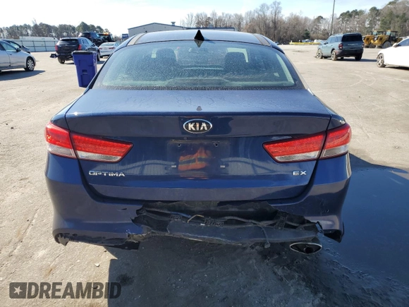 2017 Kia Optima EX with VIN 5XXGU4L32HG148418, listed as a Copart auction lot 54163215 with 99,850 mi miles and Salvage title. Bid and sale history available at DreamBid. Image 6.