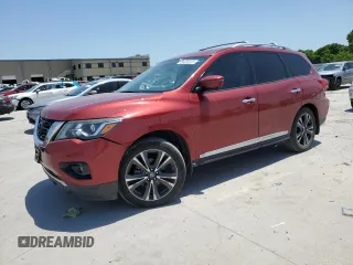 2017 Nissan Pathfinder SL with VIN 5N1DR2MM3HC603644, listed as a Copart auction lot 56005925 with 91,346 mi miles and Salvage title. Bid and sale history available at DreamBid. Image 1.