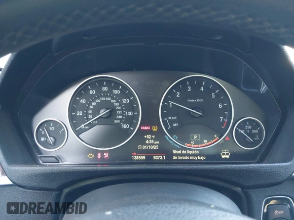 2013 BMW 3 Series 320i with VIN WBA3B1C53DK128079, listed as a IAAI auction lot 41316846 with 138,559 mi miles. Bid and sale history available at carsss.com. Image 7.