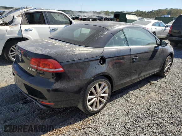 2013 Volkswagen Eos Komfort with VIN WVWBW8AH3DV003705, listed as a Copart auction lot 75803184 with Not Provided miles and Salvage Title. Bid and sale history available at DreamBid. Image 3.