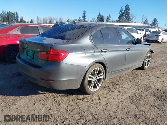 2013 BMW 3 Series 328i xDrive with VIN WBA3B5G51DNS04317, listed as a IAAI auction lot 41434777 with 1 mi miles. Bid and sale history available at carsss.com. Image 4.