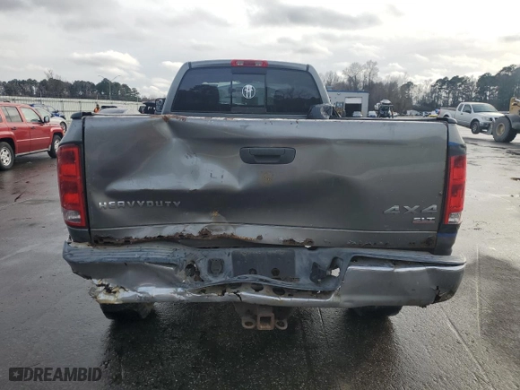2005 Dodge Ram 2500 SLT with VIN 3D7KS28D15G768293, listed as a Copart auction lot 45110895 with 195,127 mi miles and Salvage Title. Bid and sale history available at carsss.com. Image 6.