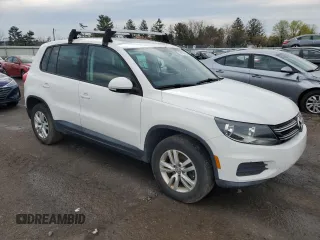 2013 Volkswagen Tiguan S with VIN WVGAV3AX7DW596953, listed as a Copart auction lot 53107845 with 131,732 mi miles and Clean title. Bid and sale history available at DreamBid. Image 4.
