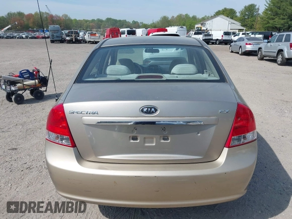 2009 Kia Spectra EX with VIN KNAFE222295604149, listed as a IAAI auction lot 42112191 with 110,708 mi miles and . Bid and sale history available at DreamBid. Image 16.