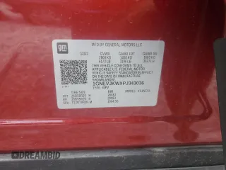2023 Chevrolet Traverse RS with VIN 1GNEVJKWXPJ343036, listed as a Copart auction lot 57858945 with 16,074 mi miles and Salvage title. Bid and sale history available at DreamBid. Image 13.
