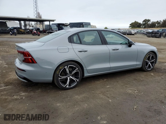 2024 Volvo S60 Ultimate Dark Theme with VIN 7JRL12TM8RG280499, listed as a Copart auction lot 43147335 with 27,856 mi miles and Clean title. Bid and sale history available at DreamBid. Image 3.